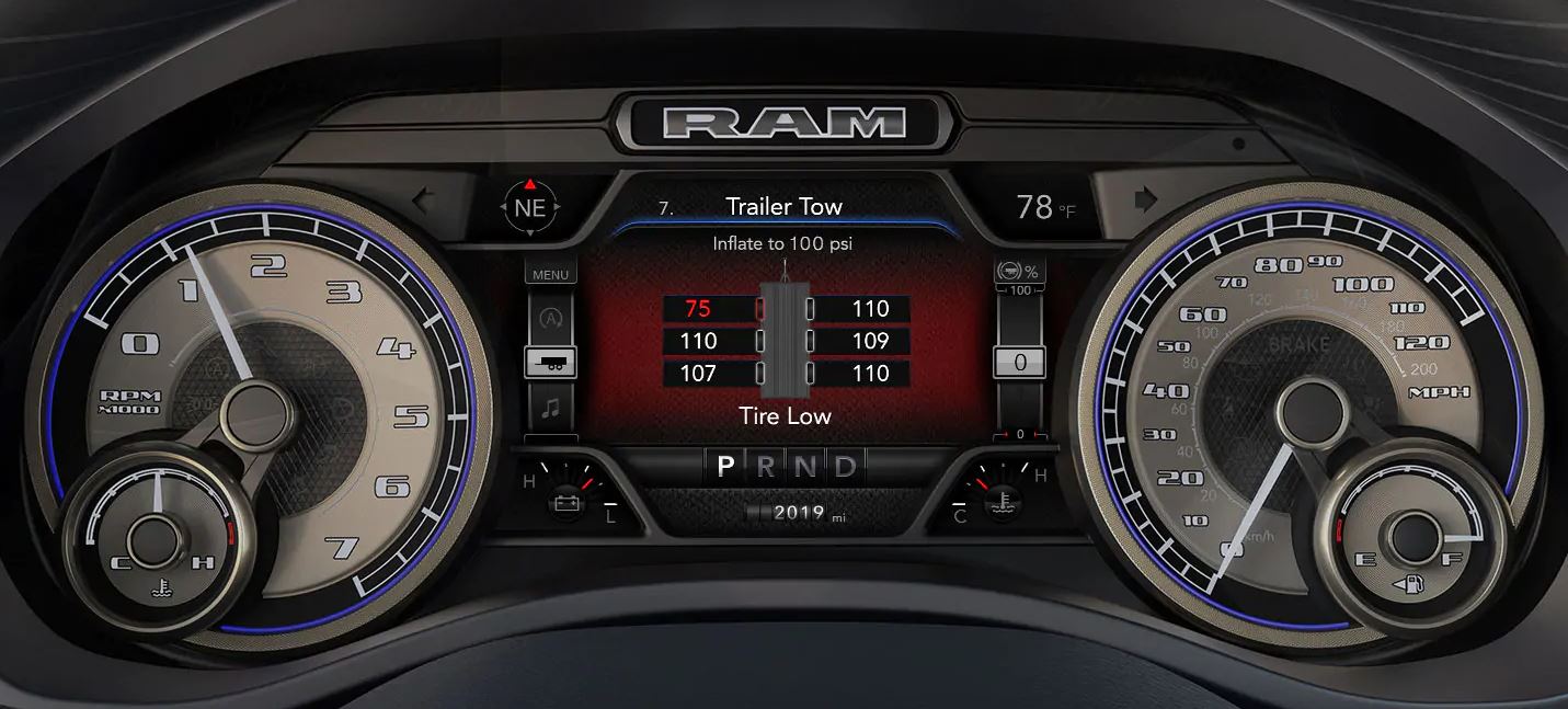 Information Cluster in the 2021 Ram 1500
