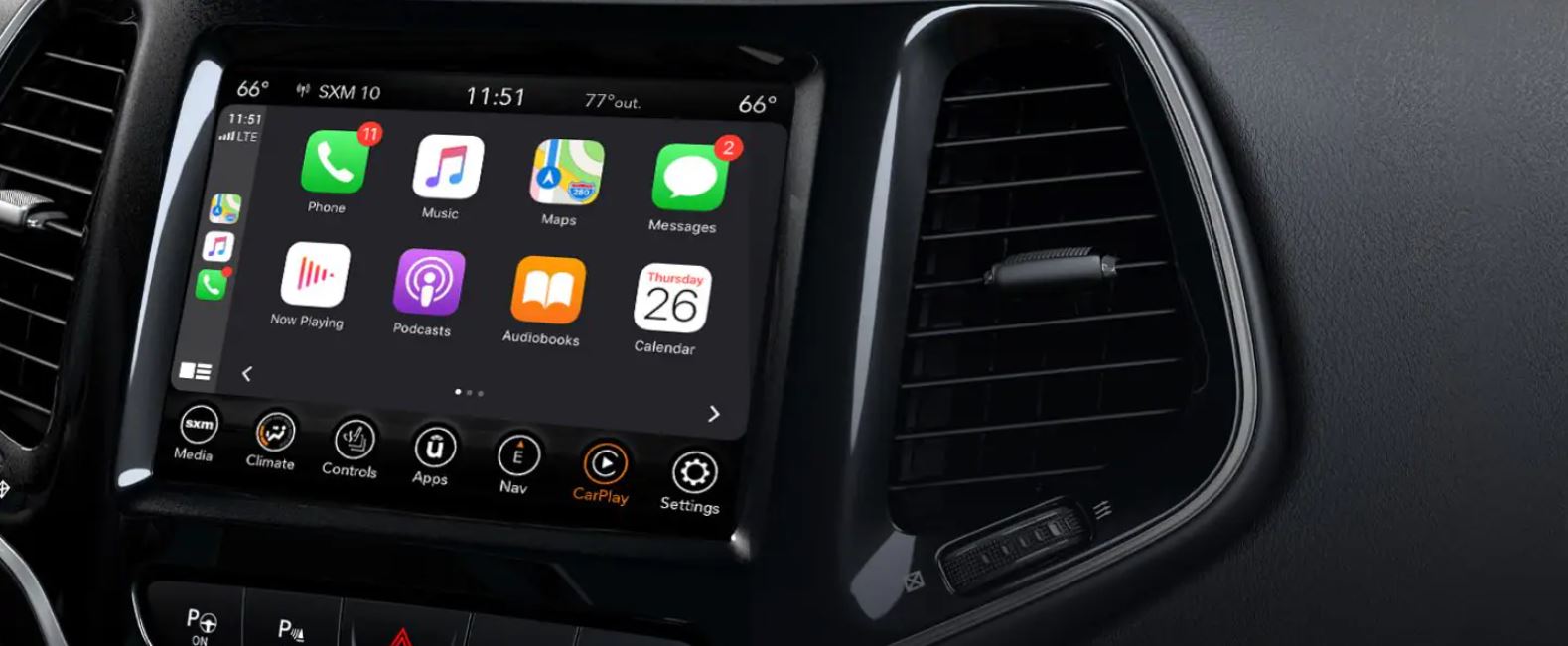 Touchscreen in the 2021 Cherokee