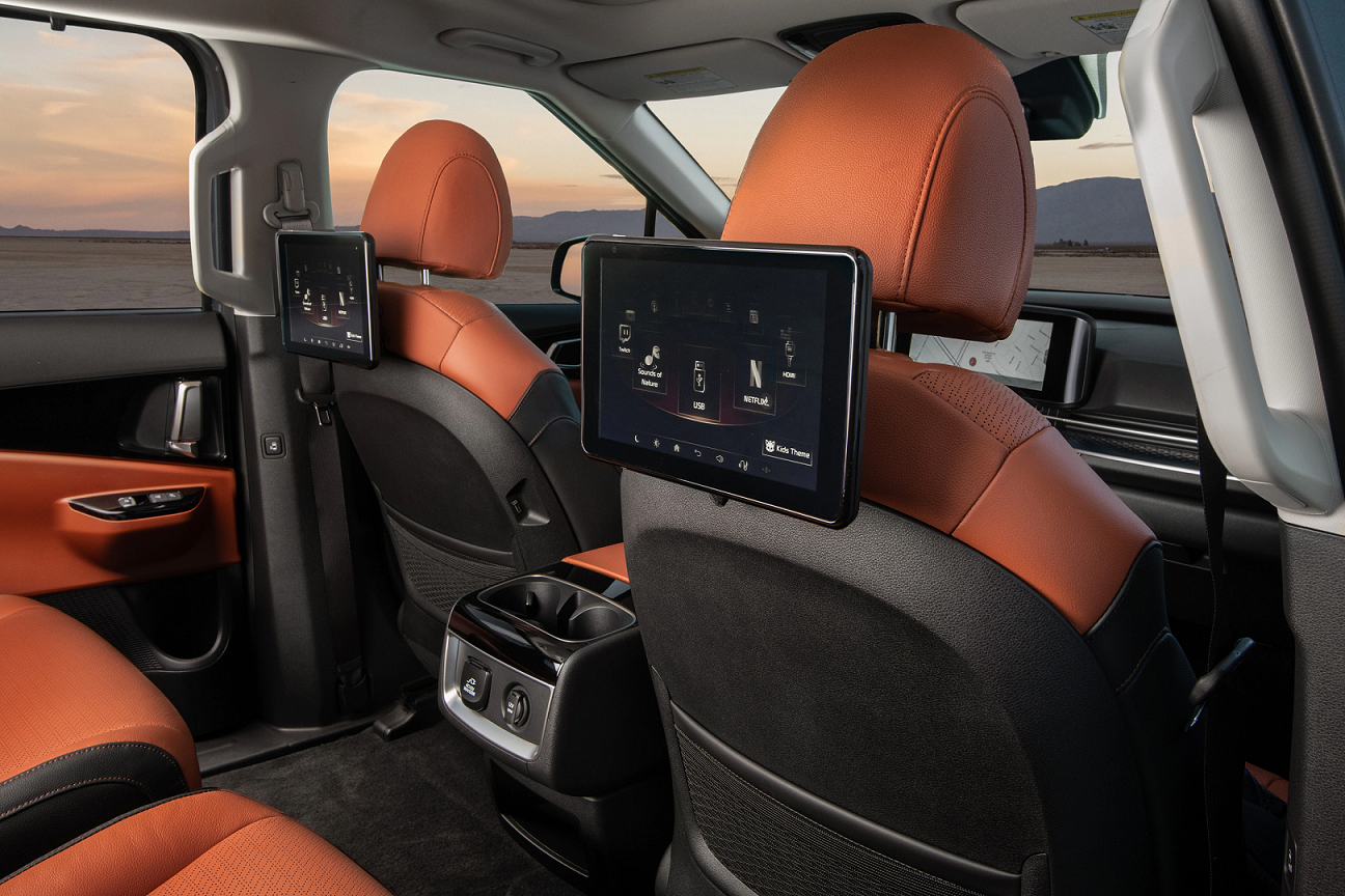 Rear Seat Entertainment System in the 2022 Carnival