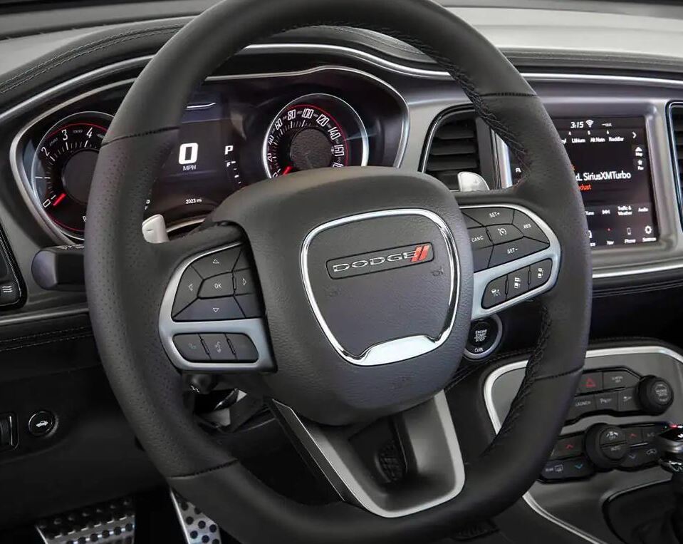 Steering Wheel of the 2021 Dodge Challenger