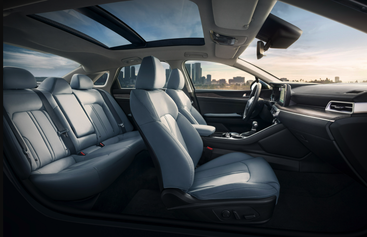 Interior of the 2021 Kia K5