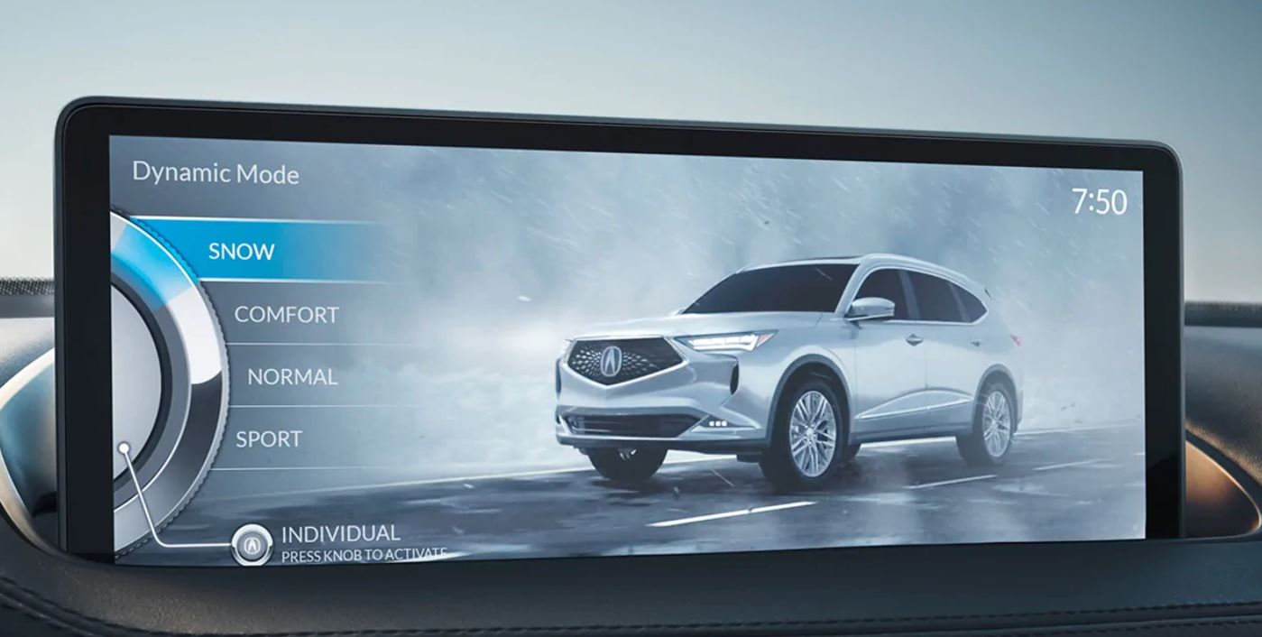 Touchscreen in the 2022 MDX
