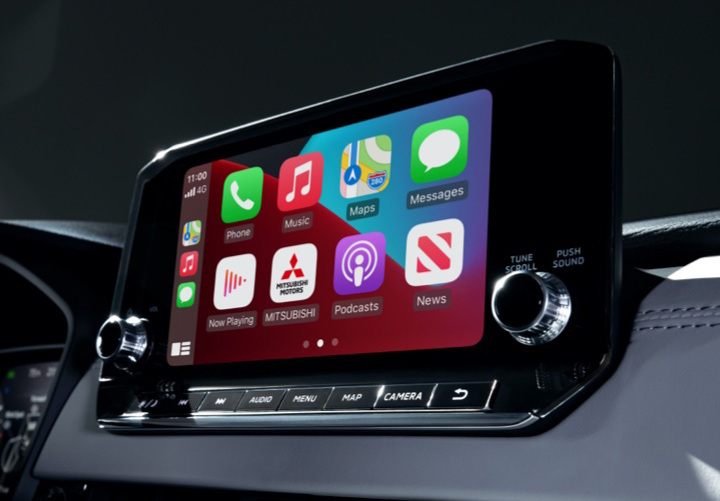 Screen in the 2022 Mitsubishi Outlander