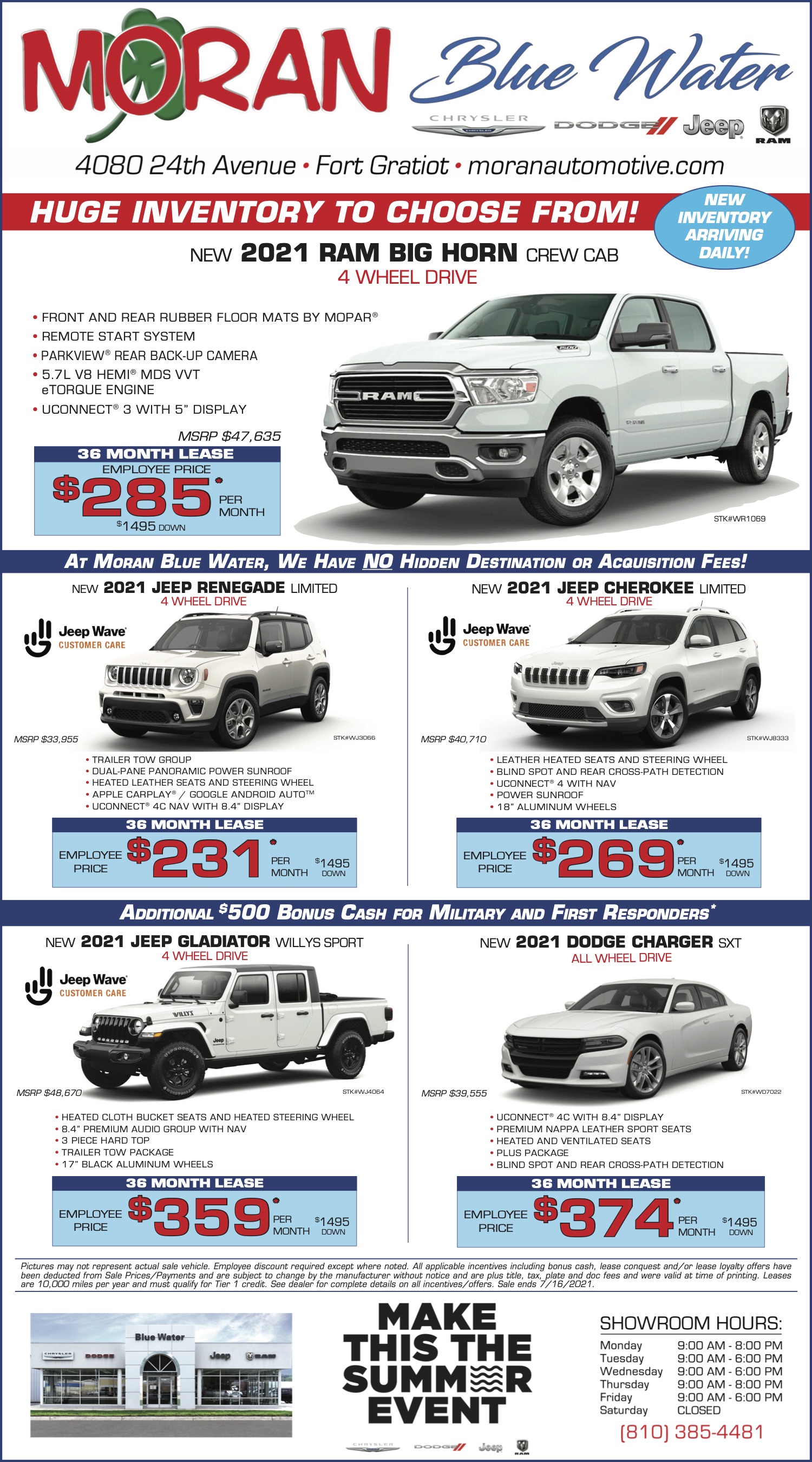 Blue Water New Ad Moran Automotive