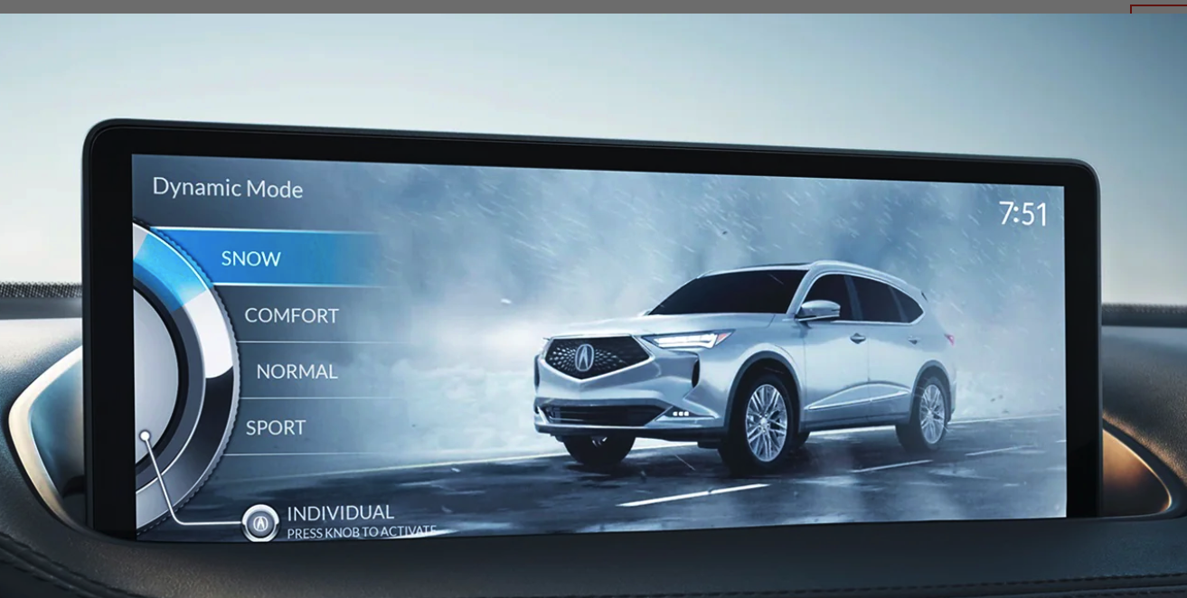 Touchscreen Display in the 2022 Acura MDX