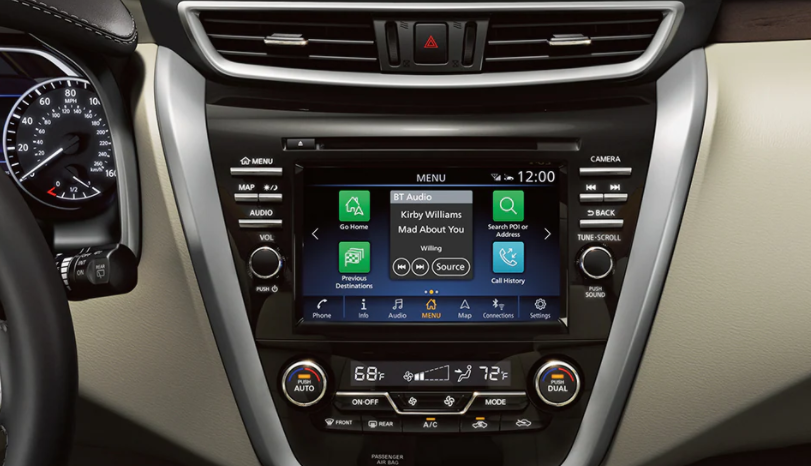 Infotainment Center in the 2021 Nissan Murano