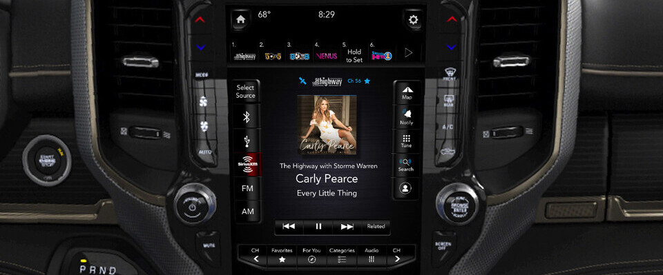 Touchscreen in the 2021 Ram 1500