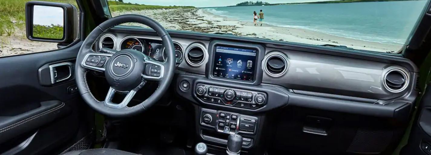 Dashboard of the 2021 Wrangler