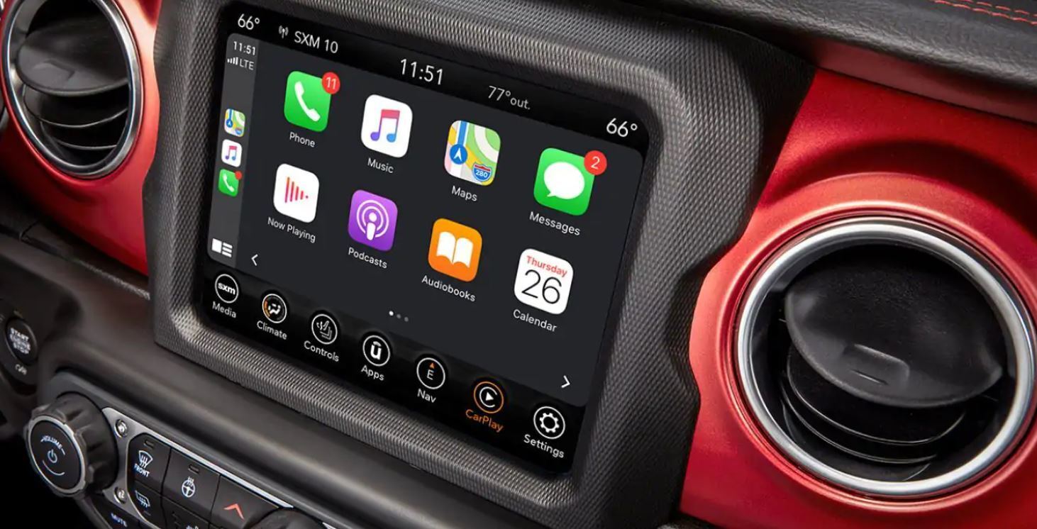 Touchscreen in the 2021 Wrangler