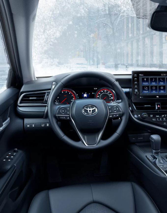 Cockpit of the 2022 Camry