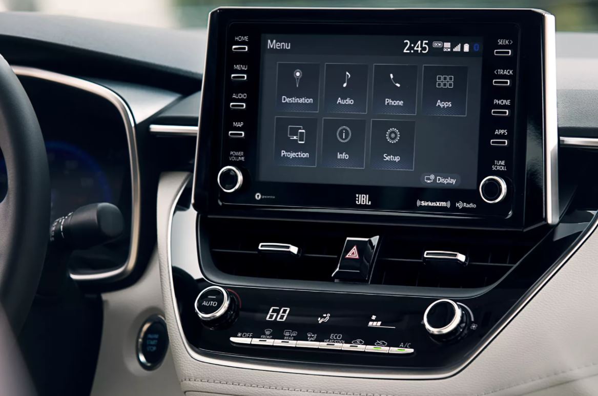 Touchscreen in the 2022 Corolla