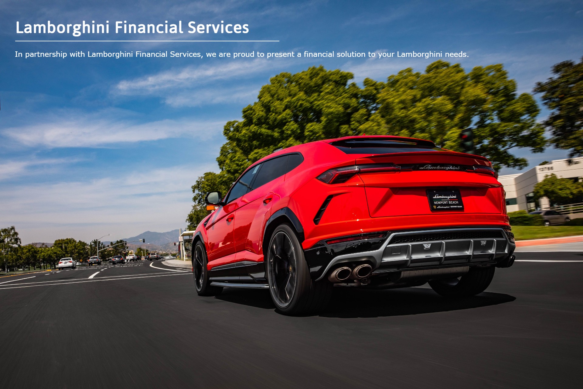 Leasing at Lamborghini Newport Beach in Irvine, CA - Lamborghini Newport  Beach