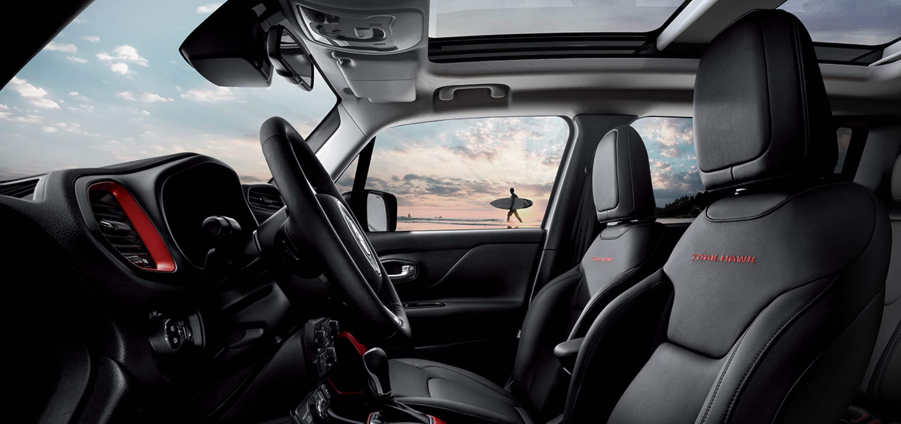 Interior of the 2021 Jeep Renegade