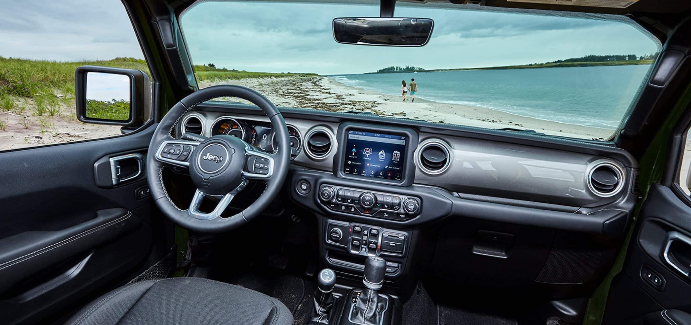 Interior of the 2021 Jeep Wrangler