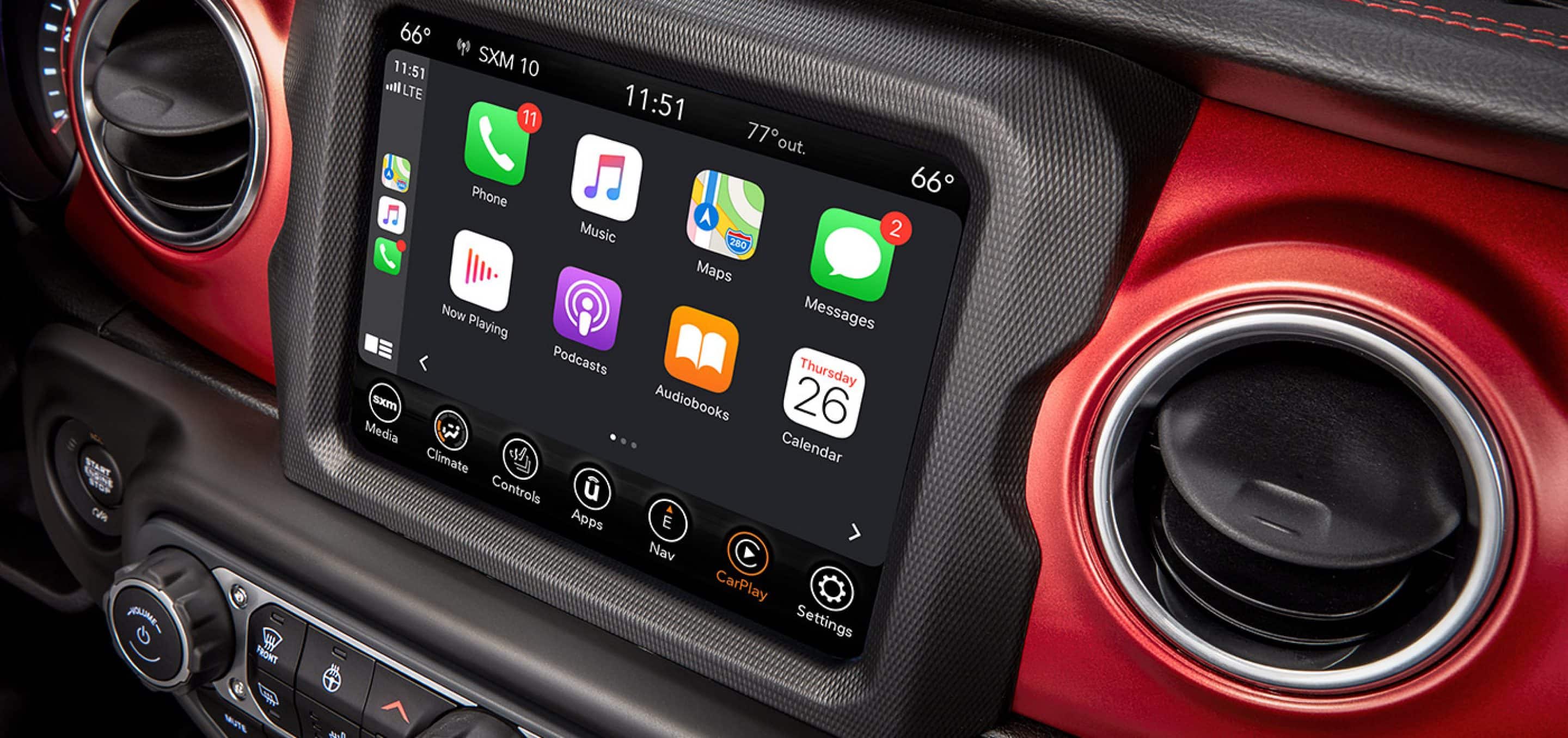 Touchscreen Display in the 2021 Jeep Wrangler