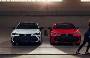 Two 2021 Toyota Avalon sedans next to each other