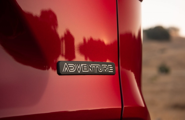 2021 Toyota RAV4 Adventure Badge on the back of the crossover