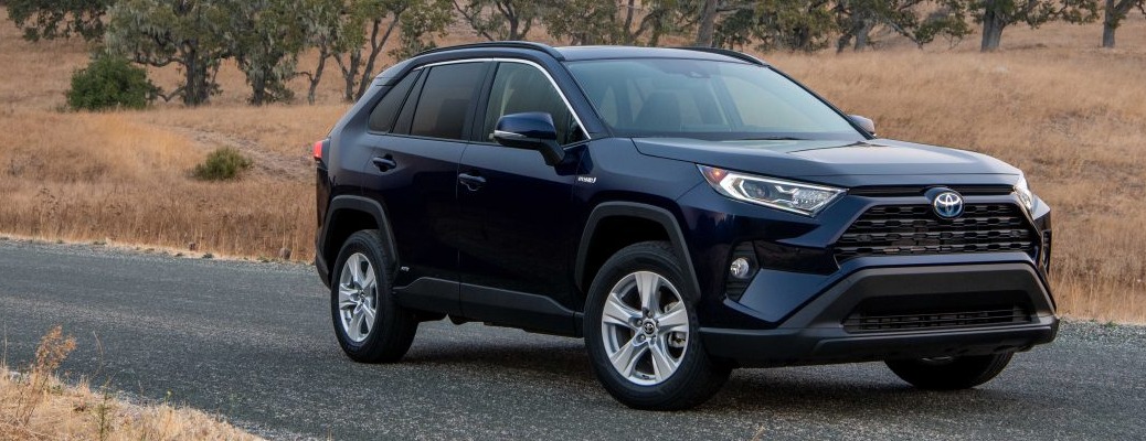 2021 Toyota RAV4 XLE Premium Grade going along the road