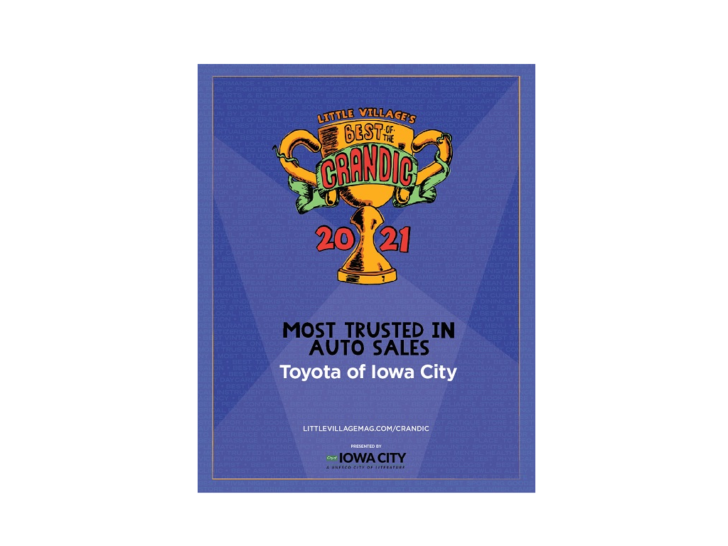 Toyota Dealer Awards McGrath Toyota of Iowa City