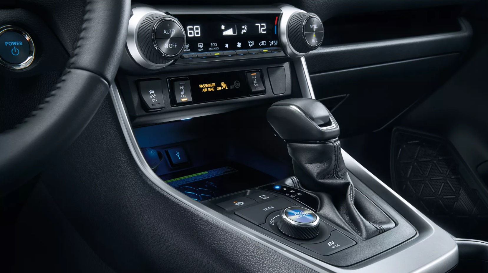 Center Console in the 2022 Toyota RAV4
