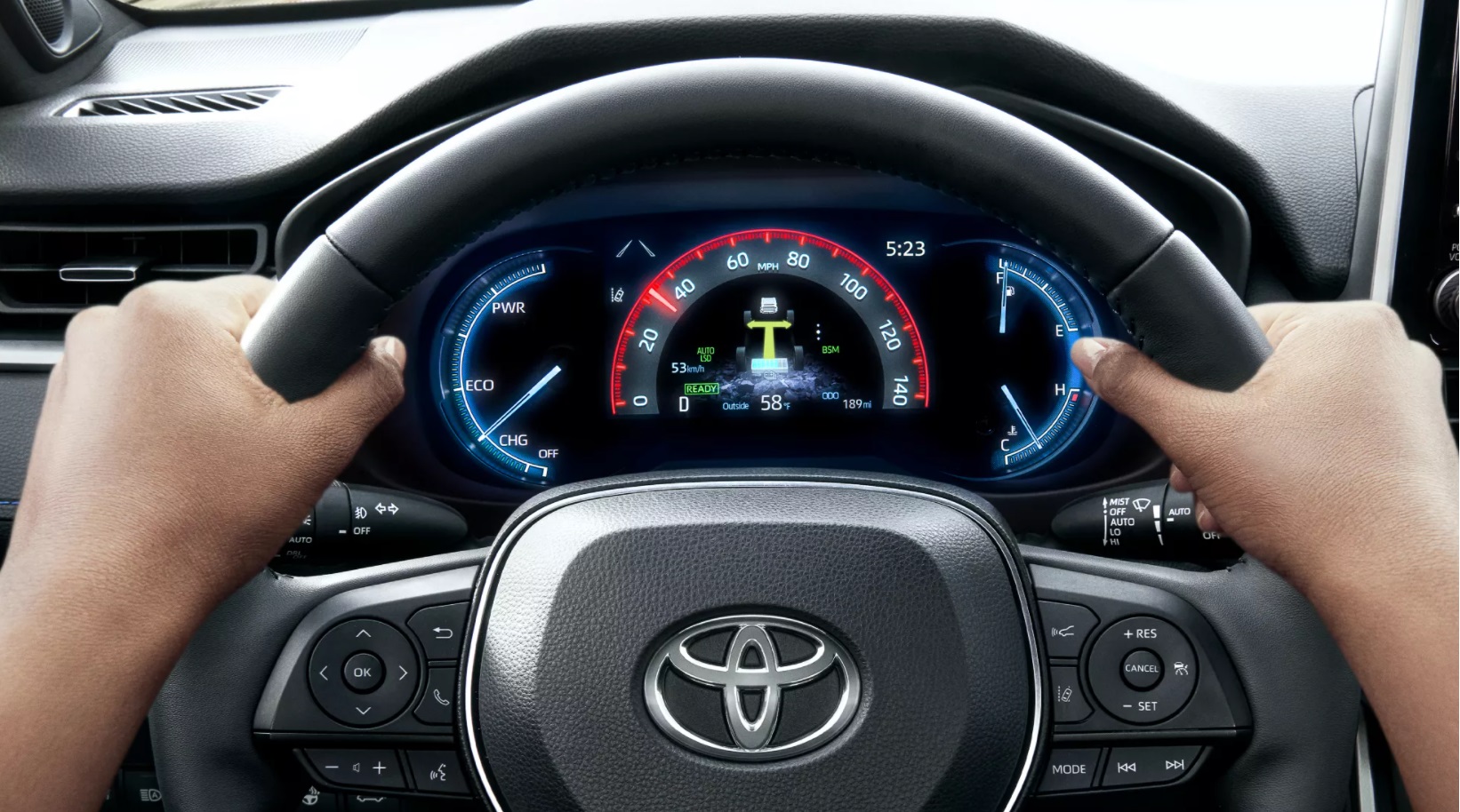 Multi-Information Display in the 2022 Toyota RAV4 Hybrid