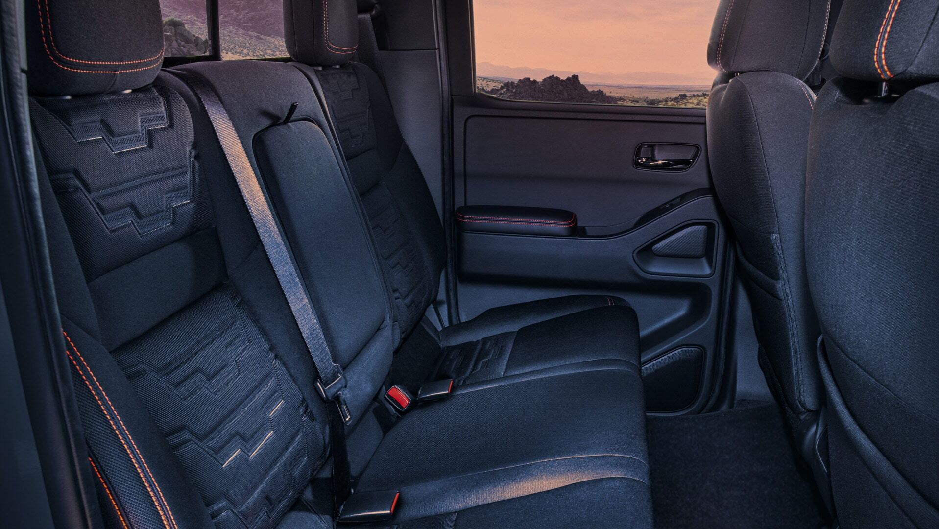 Rear Seats of the 2022 Nissan Frontier