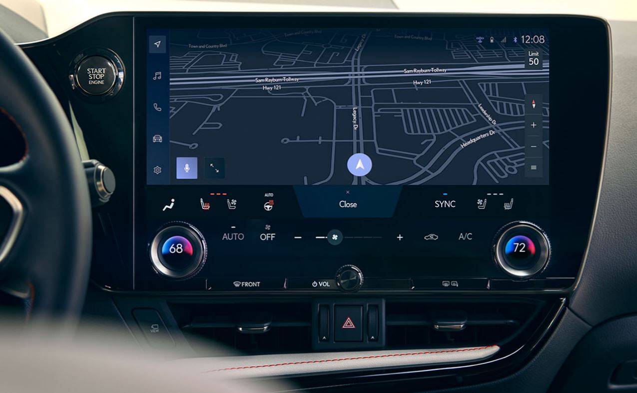 Touchscreen in the 2022 NX 350