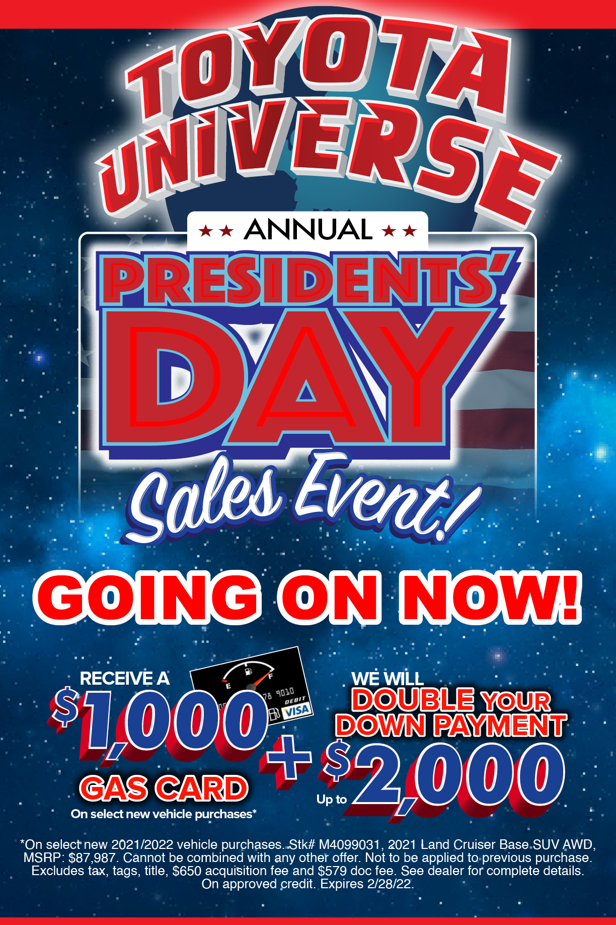 Presidents Day Sales Event Toyota Universe