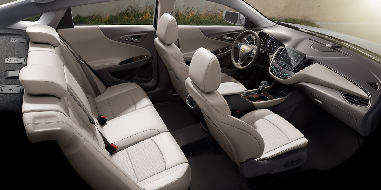 Interior on new chevy malibu.