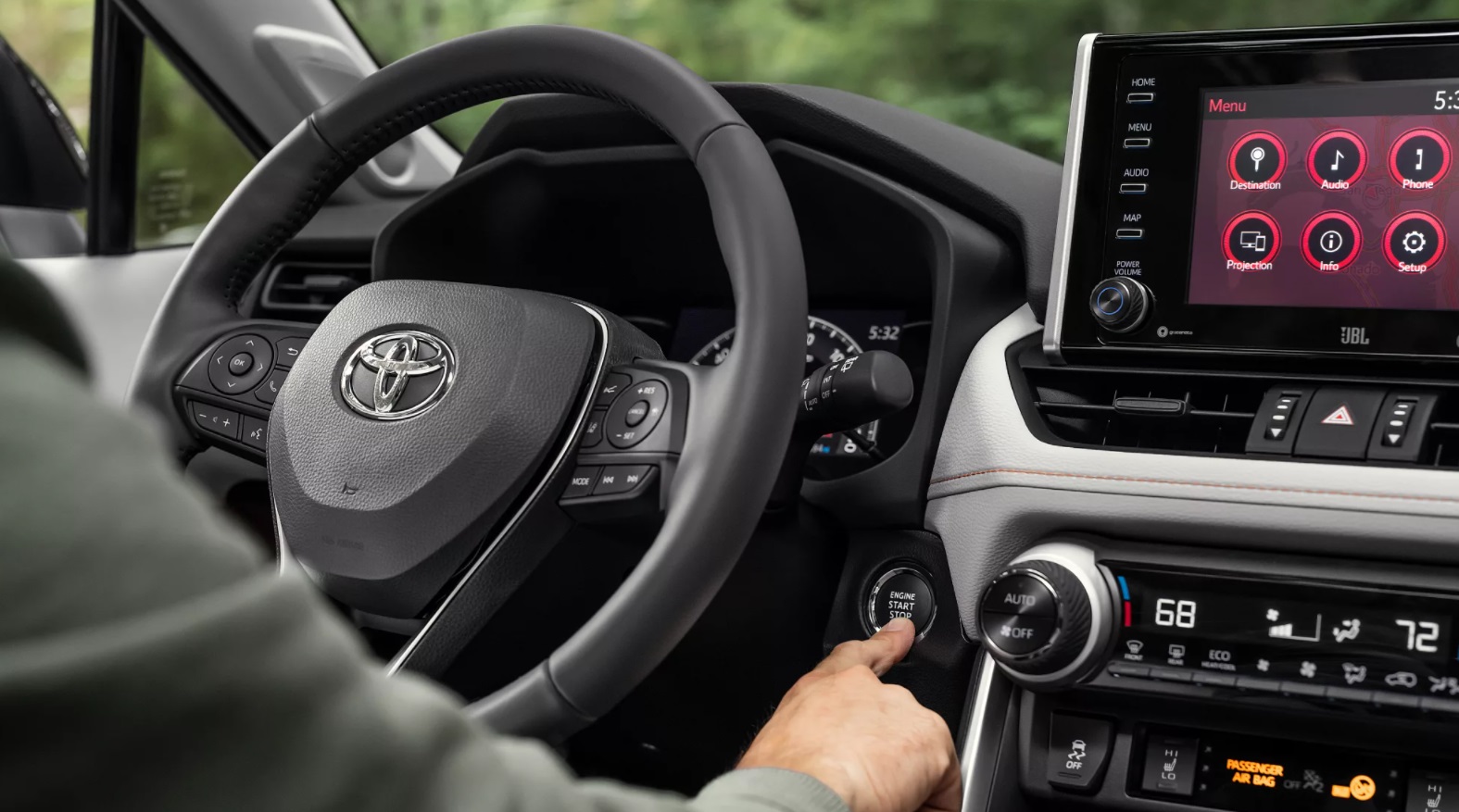 Dashboard in the 2022 Toyota RAV4