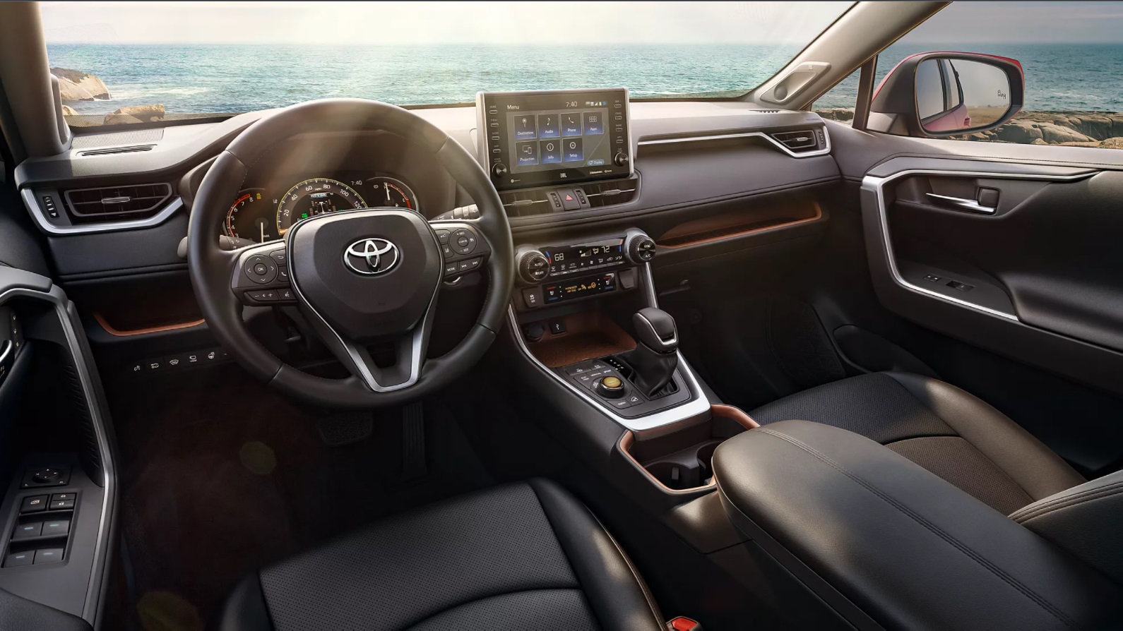 Front Interior of the 2022 Toyota RAV4