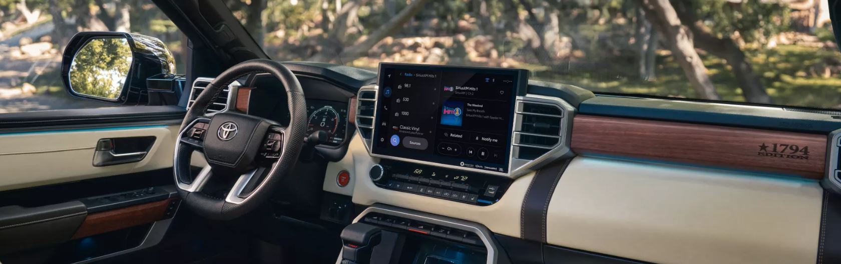 Dashboard in the 2022 Tundra