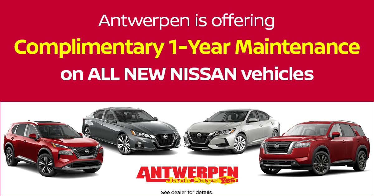 Complimentary Maintenance Antwerpen Nissan of Clarksville