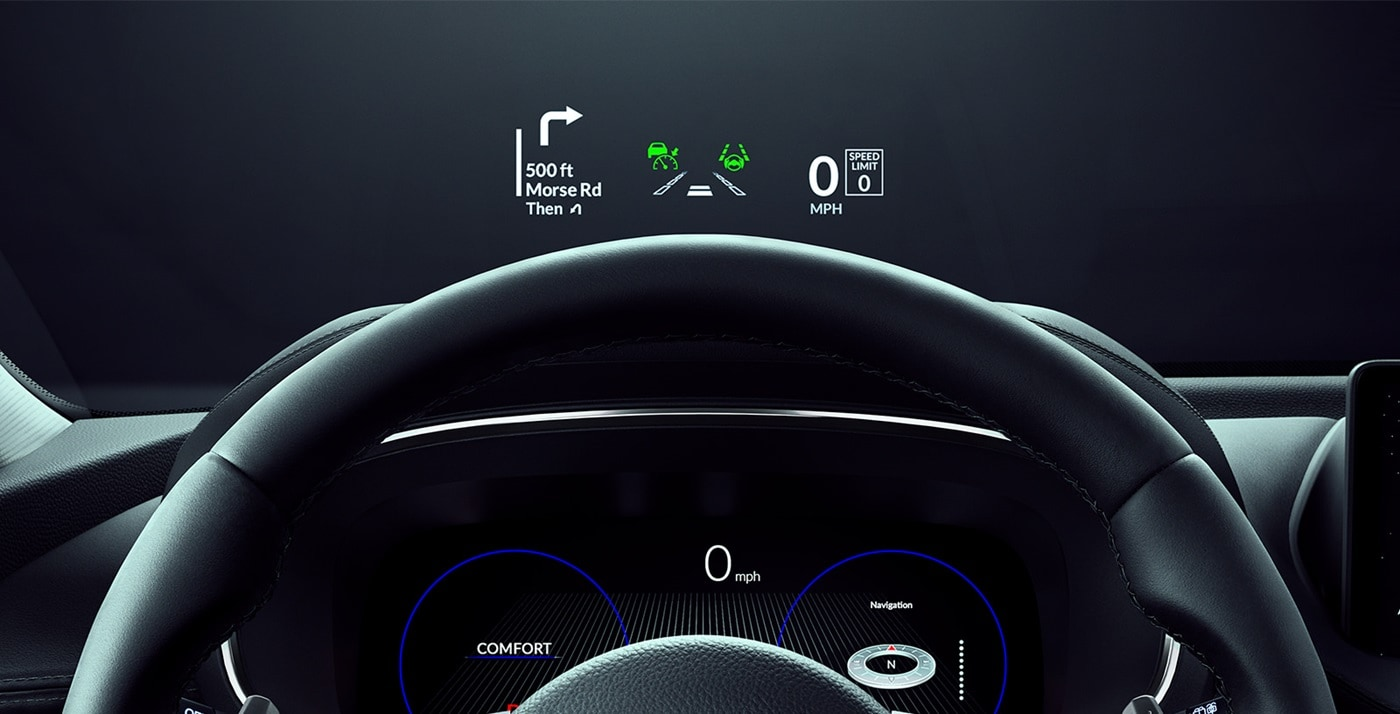 10.5-Inch Head-Up Display of the 2022 MDX