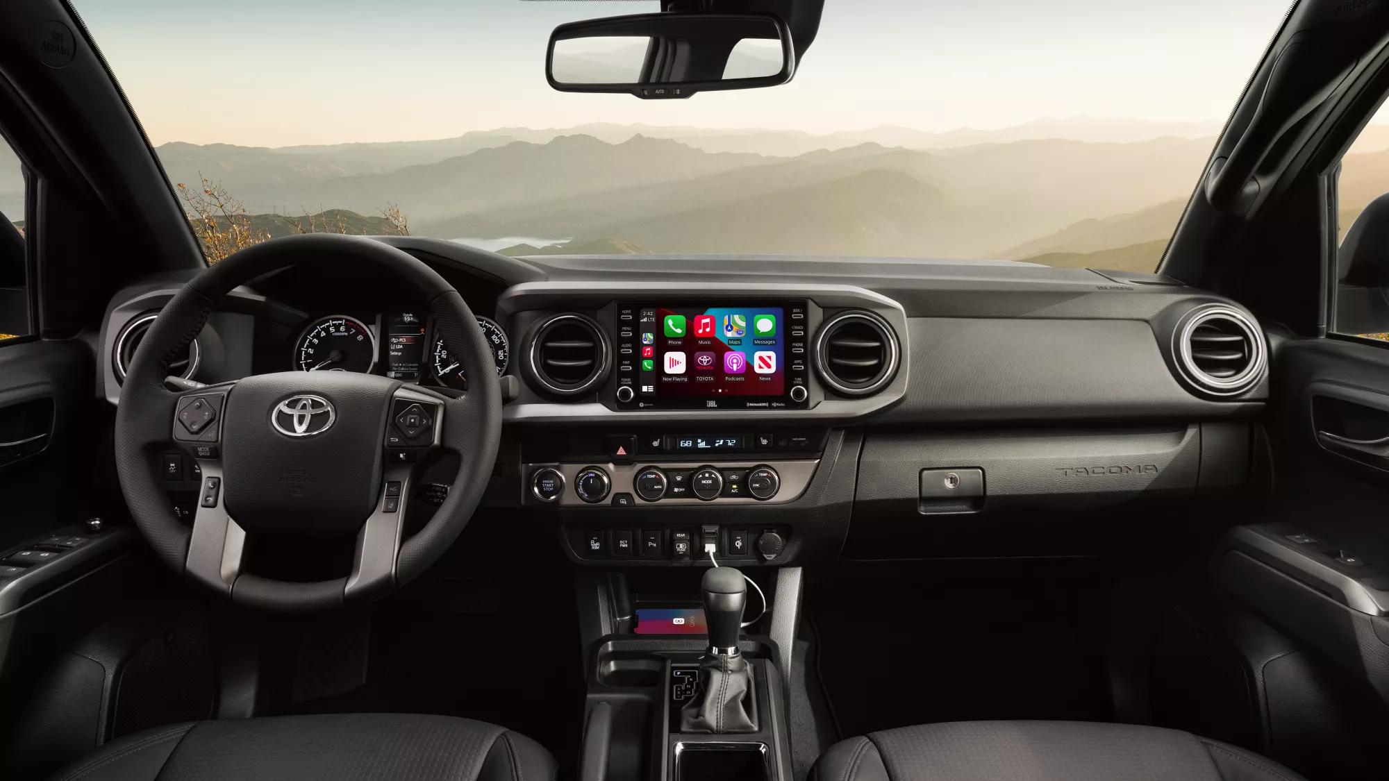 Dashboard of the 2022 Tacoma