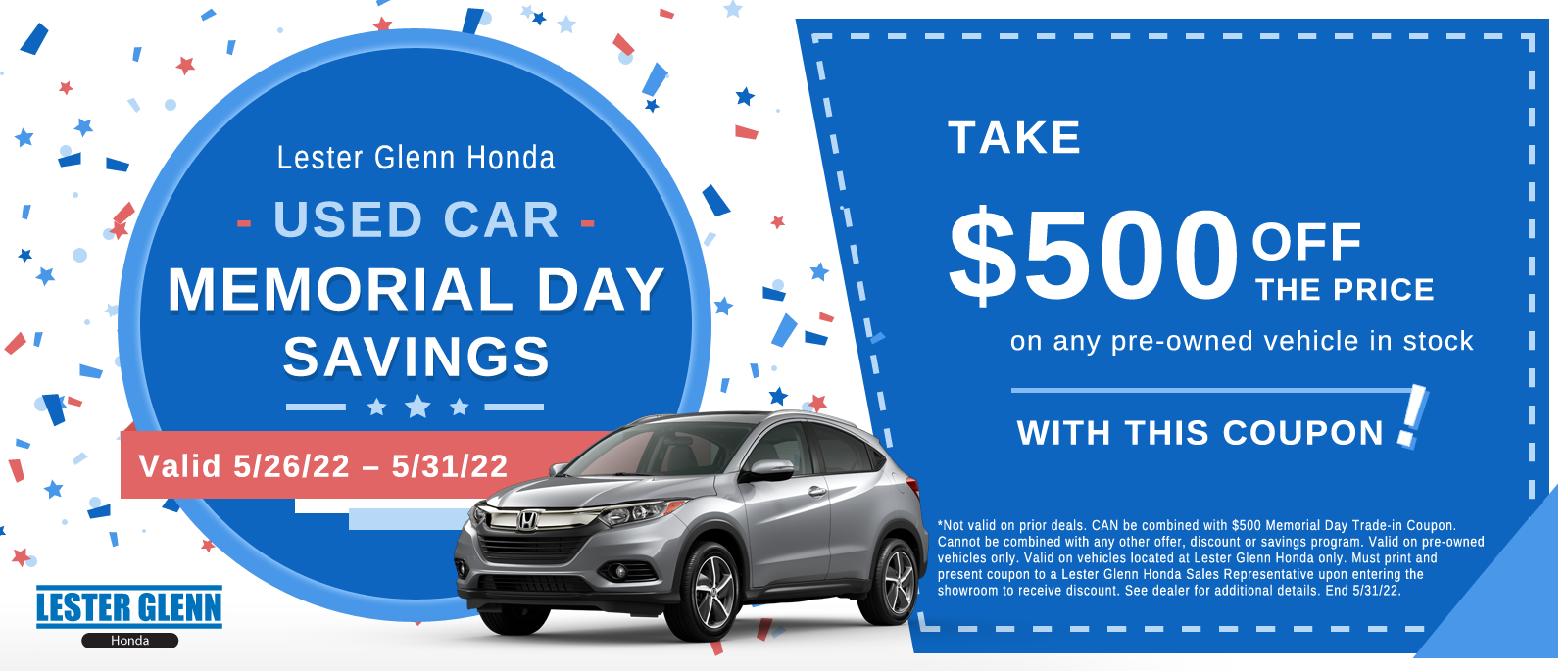 Memorial Day Savings Event Lester Glenn Honda