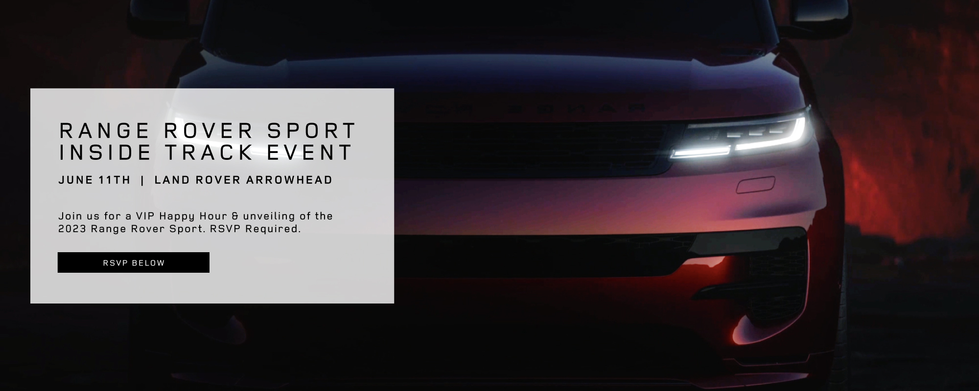 Range Rover Sport Inside Track Event Land Rover Arrowhead