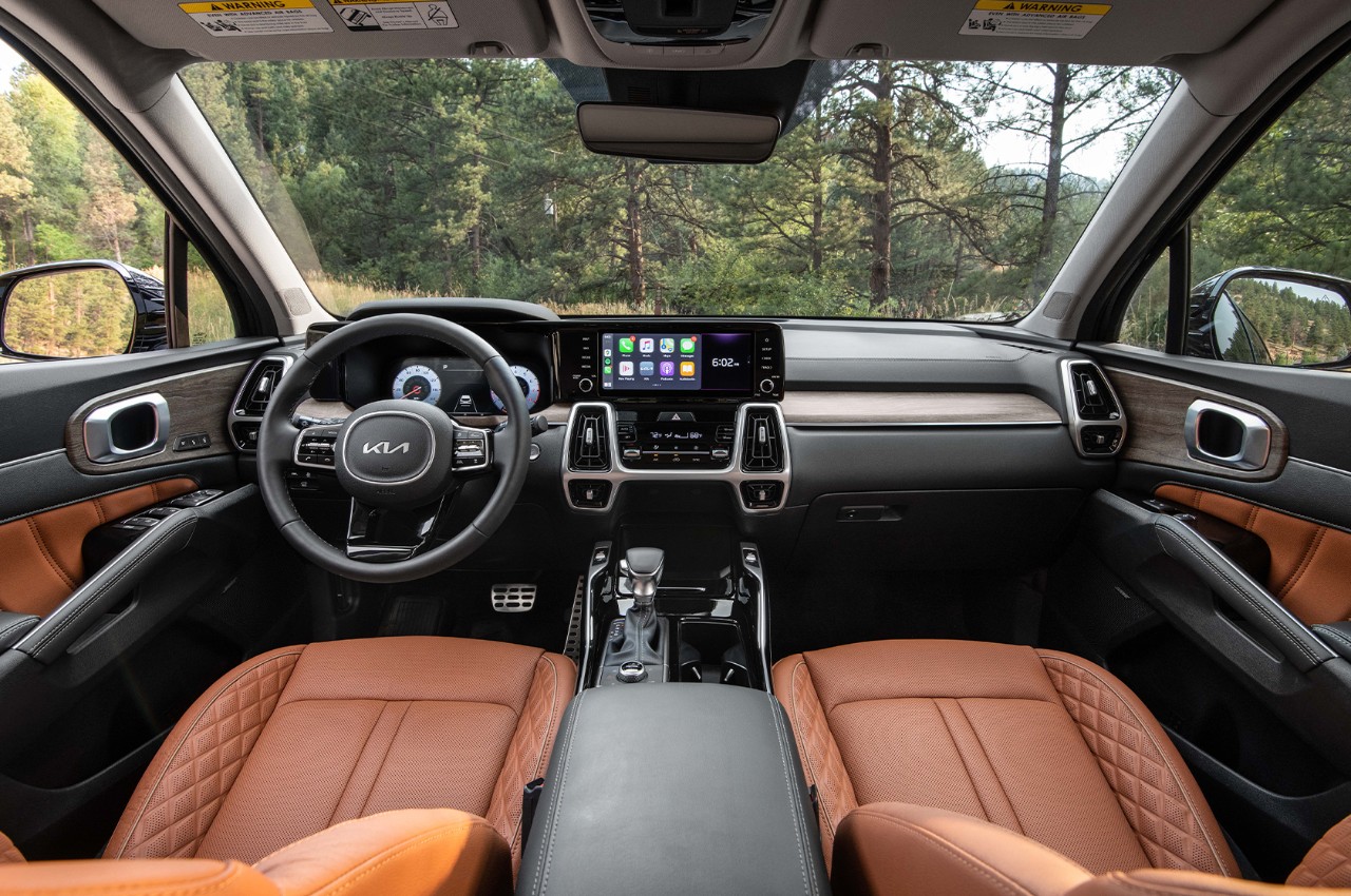 Interior of the 2022 Sorento