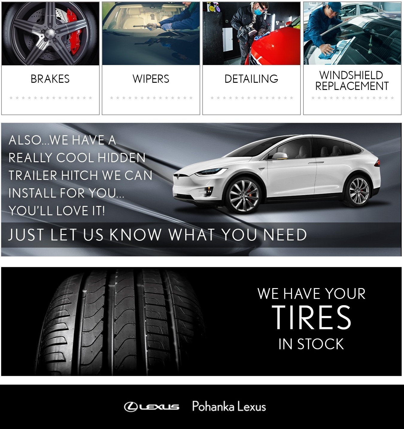 Pohanka Lexus Service - Brakes, Details, Wipers, Windshield Replacement