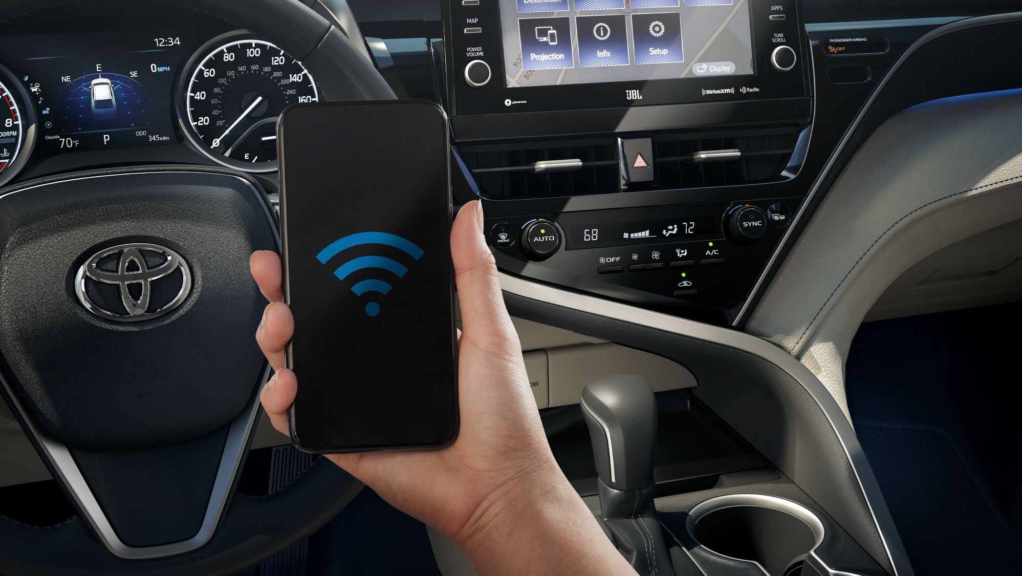 Interior of the 2022 Toyota Camry