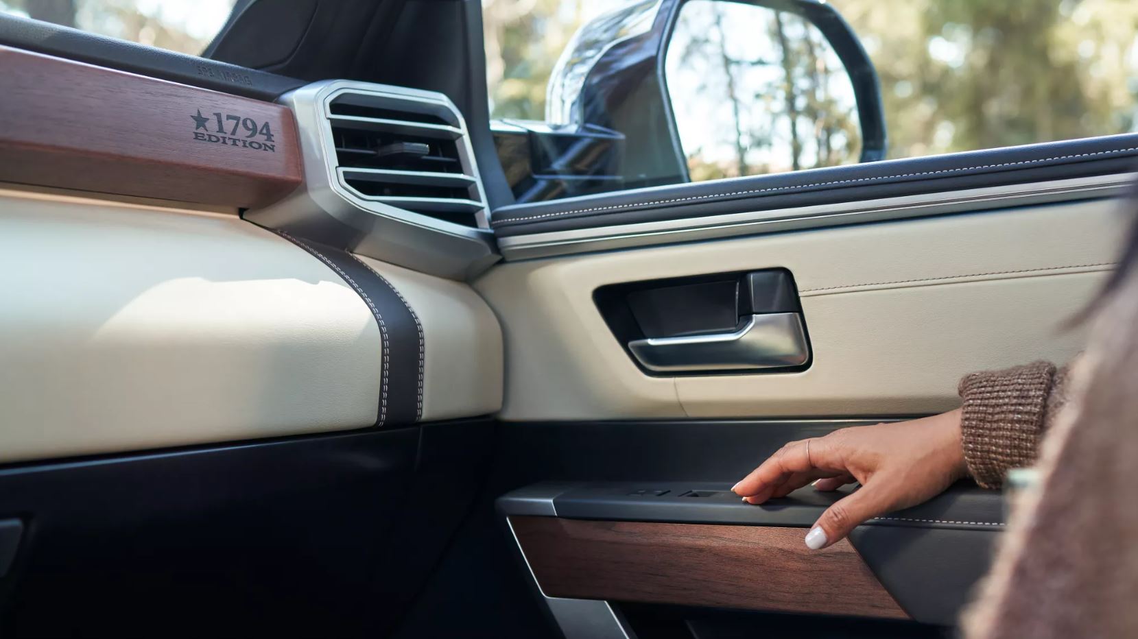 Optional Leather Trim in the 2022 Tundra