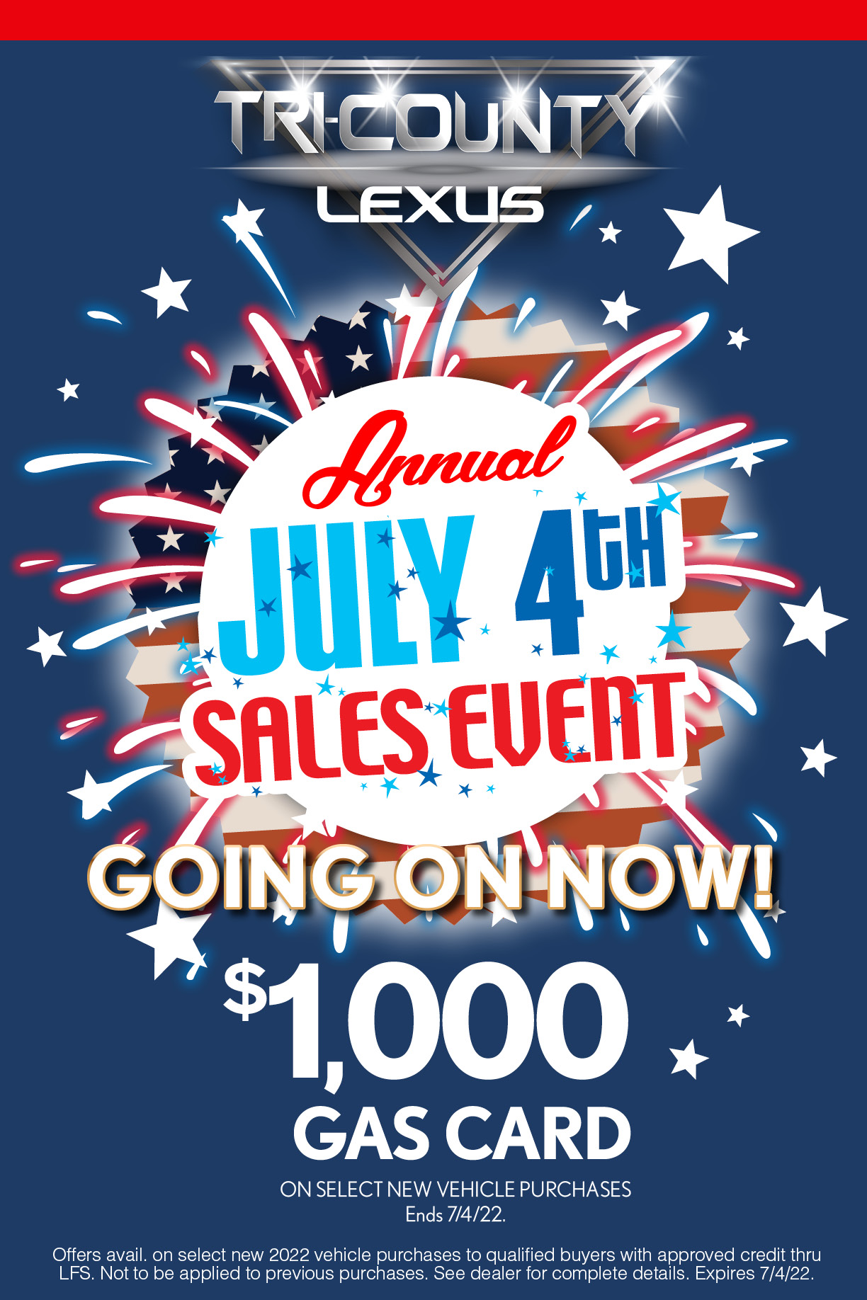 July 4th sales Event Tri County Lexus