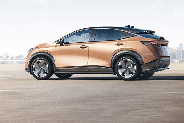 2023 ARIYA side view in motion