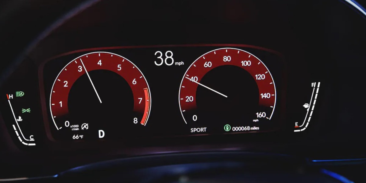 Driver Information Interface in the 2022 Honda Civic Sedan