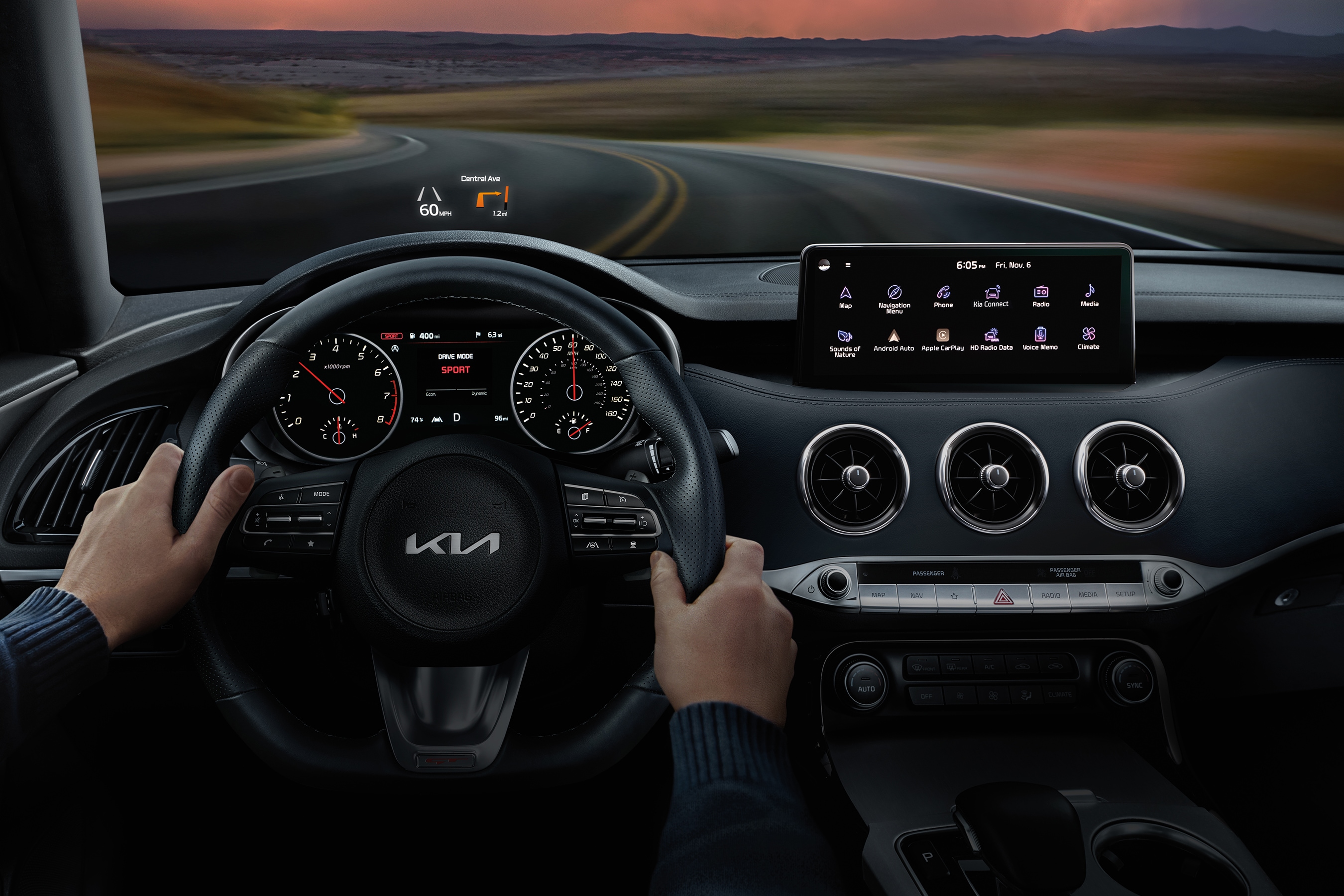 Steering Wheel in the 2023 Stinger