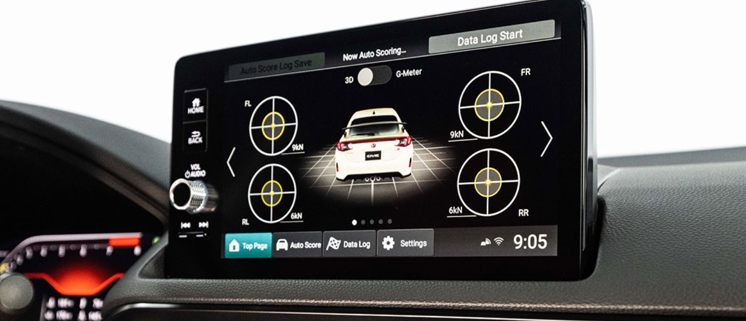 Touchscreen in the 2023 Civic Type R