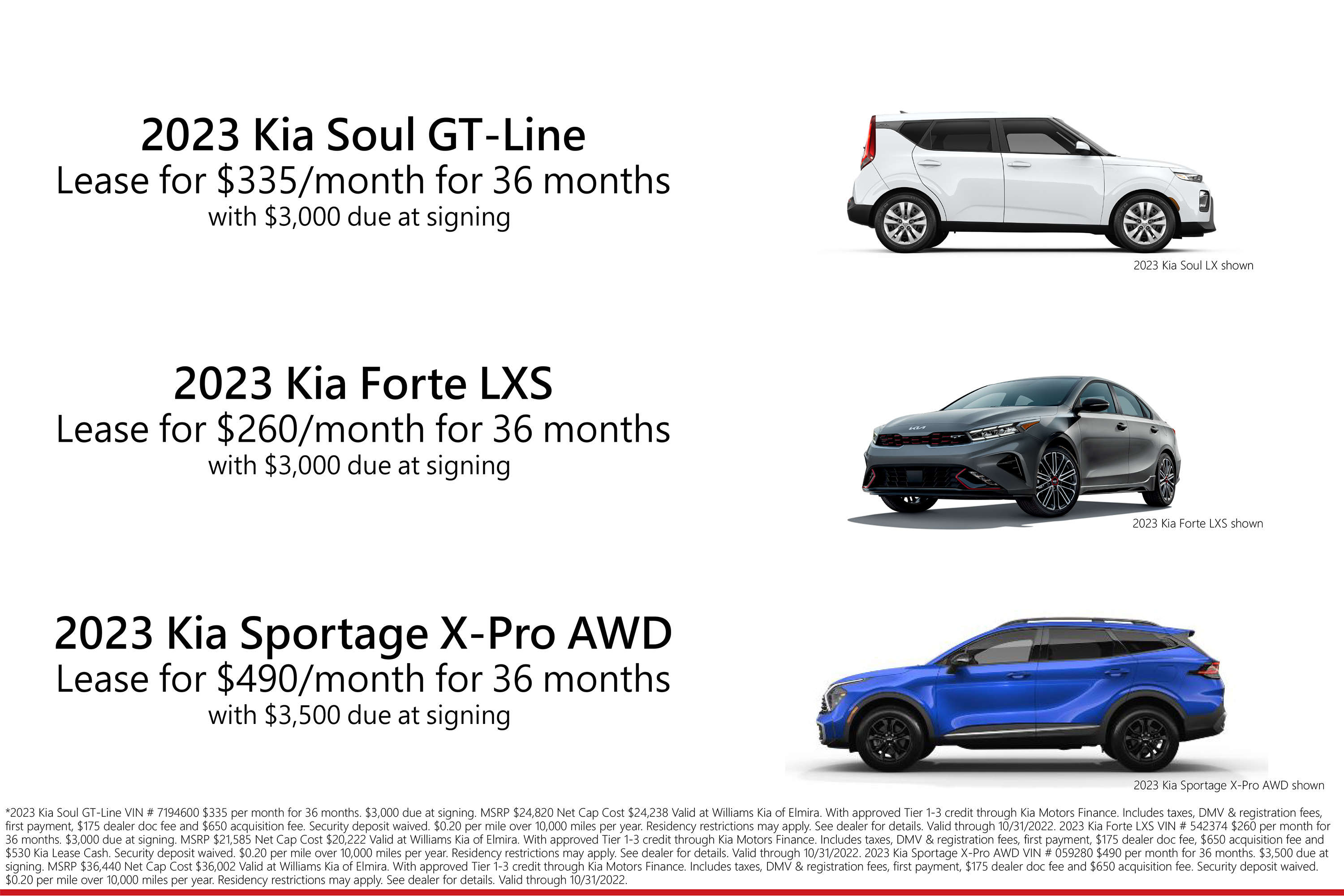 Williams Kia of Elmira Current Specials Williams Kia of Elmira