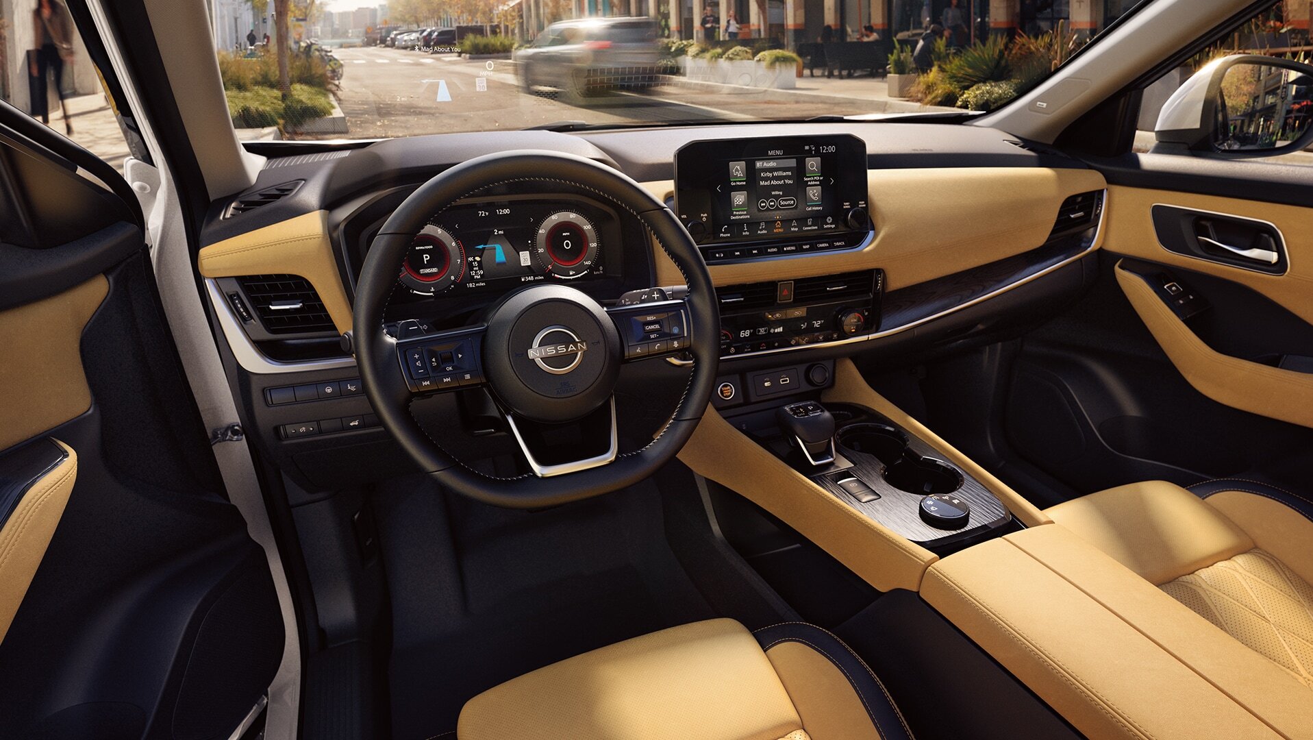 Interior of the 2023 Nissan Rogue