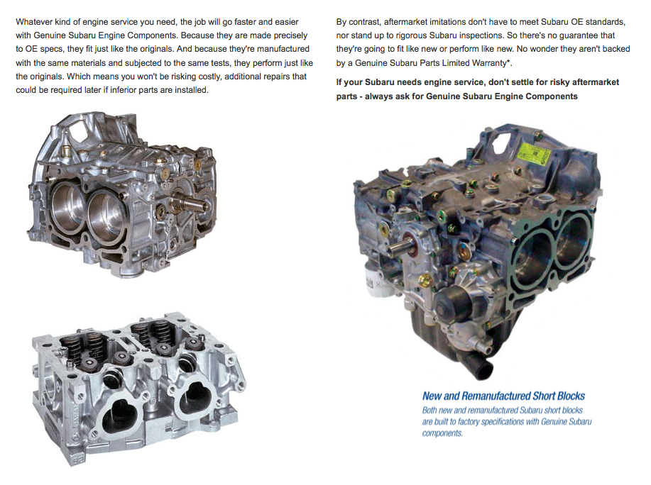 Genuine Subaru Engine Components Carter Subaru Ballard