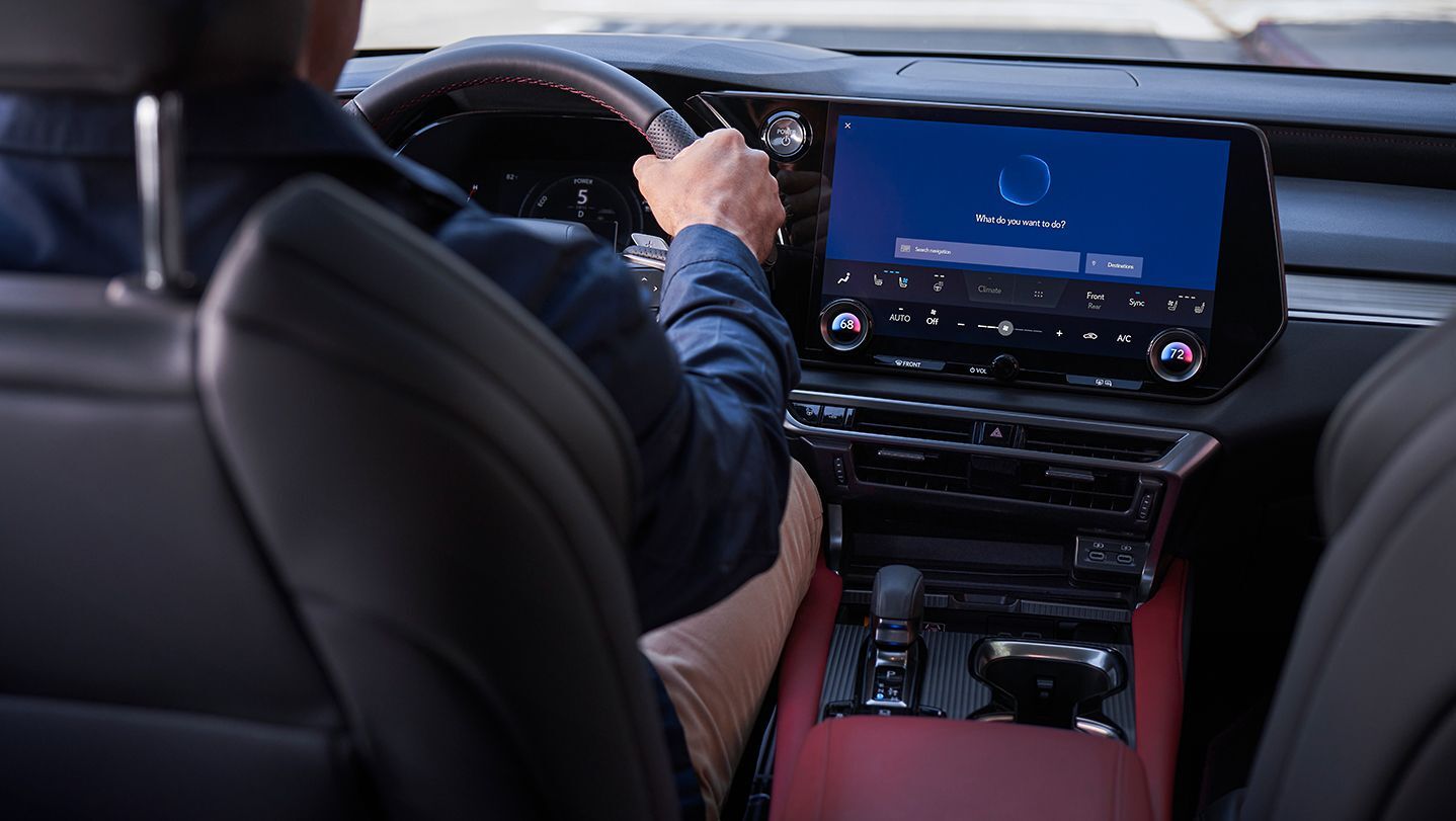 Interior of the 2023 Lexus RX 500h F Sport Performance